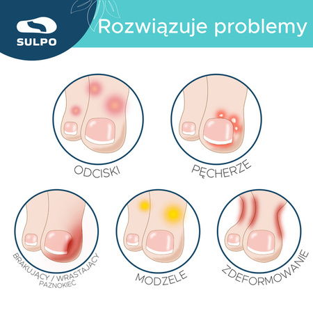 Żelowa osłona na palce stóp ochrona na otarcia i pęcherze - A112