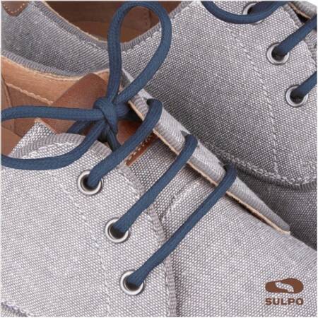 Sznurówki woskowane 100% bawełna do eleganckich butów okrągłe Granatowe SN_2001